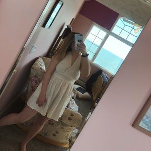 white american eagle halter dress